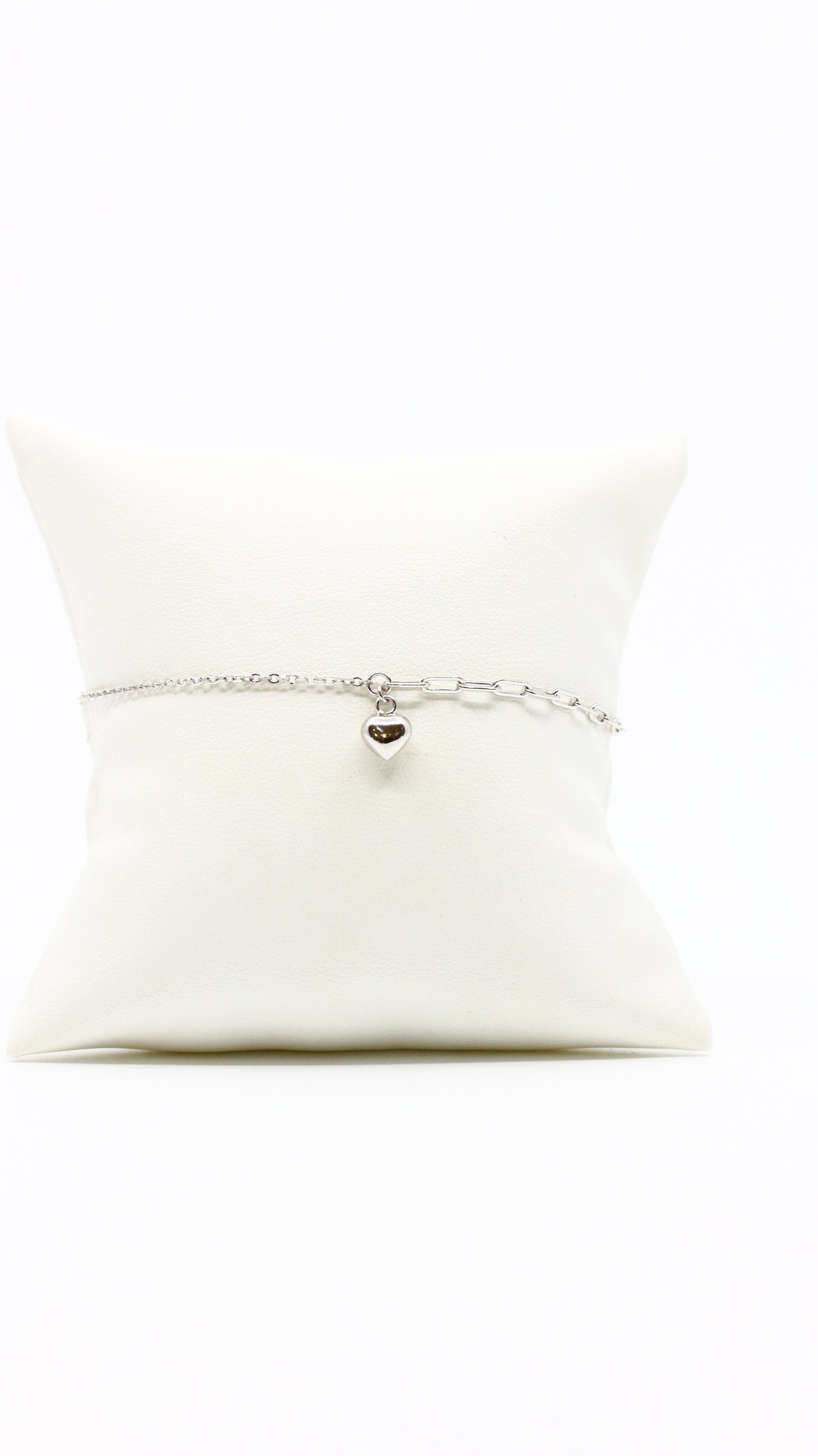 PULSERA 2 TEJIDOS CON CORAZON