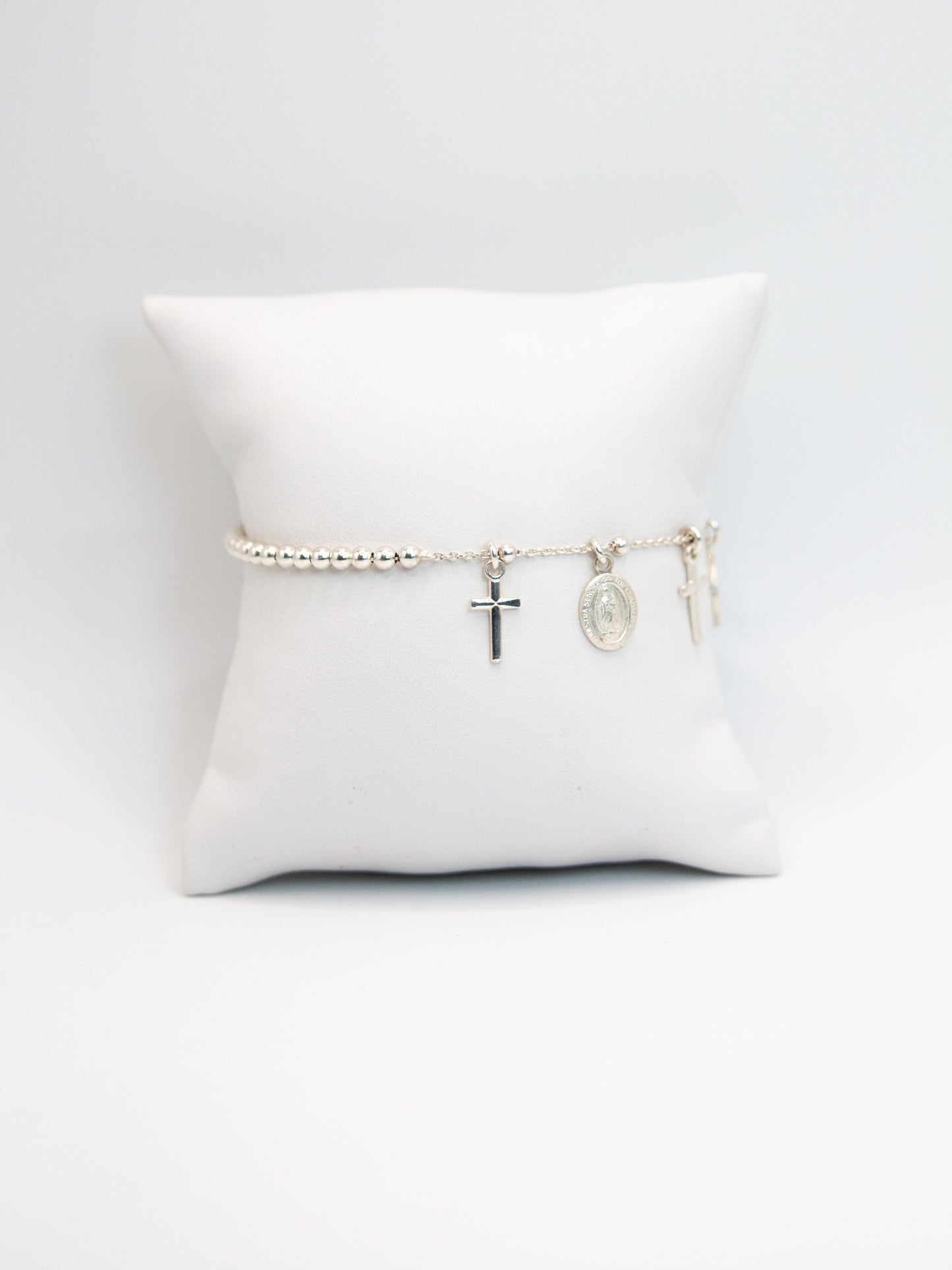 PULSERA CRUZ Y VIRGEN