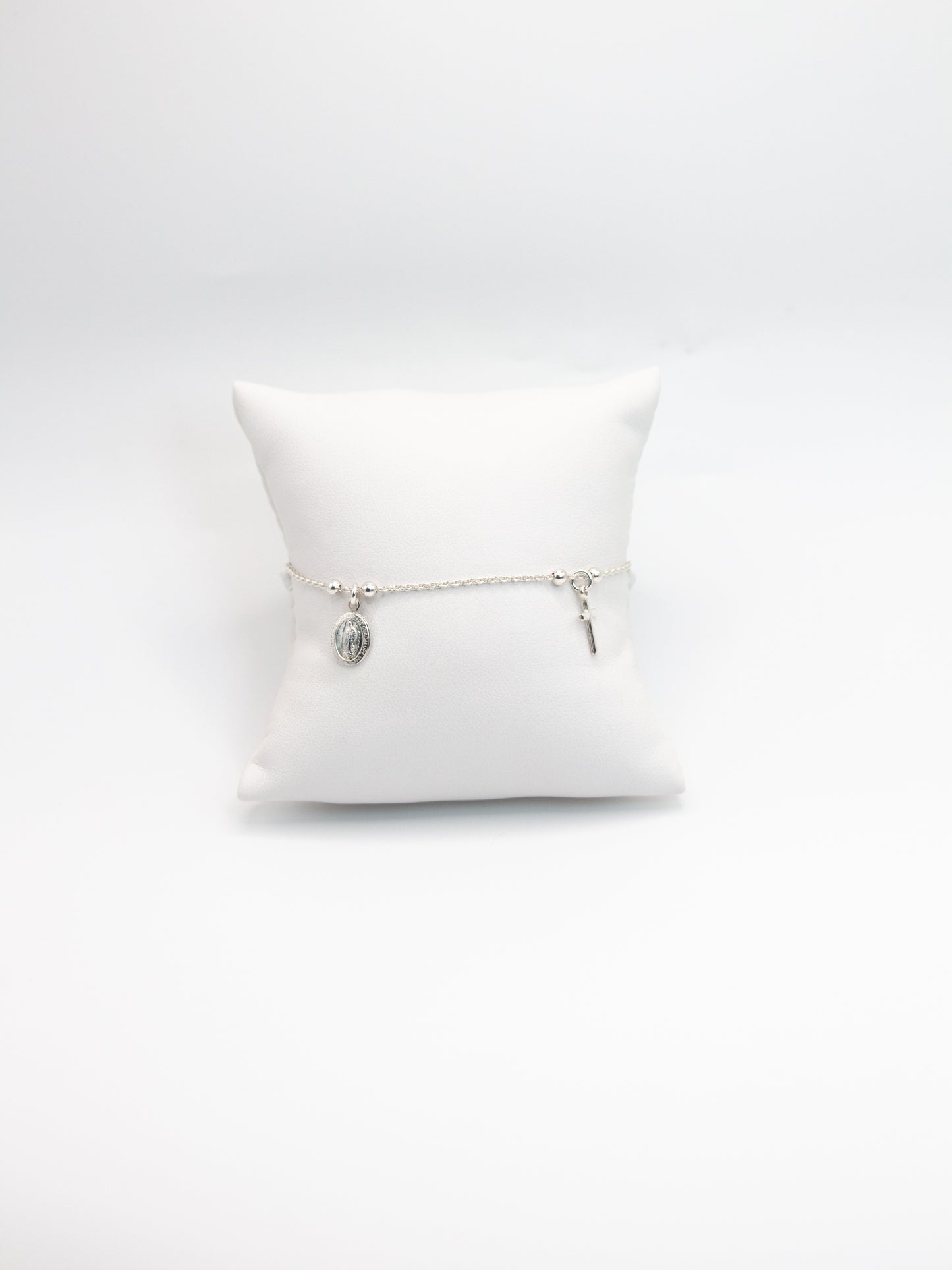 PULSERA CRUZ Y VIRGEN