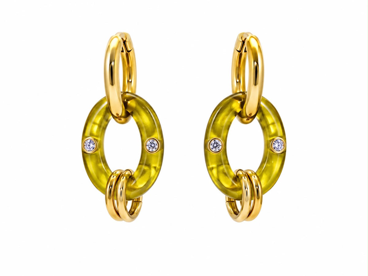 Aretes verde