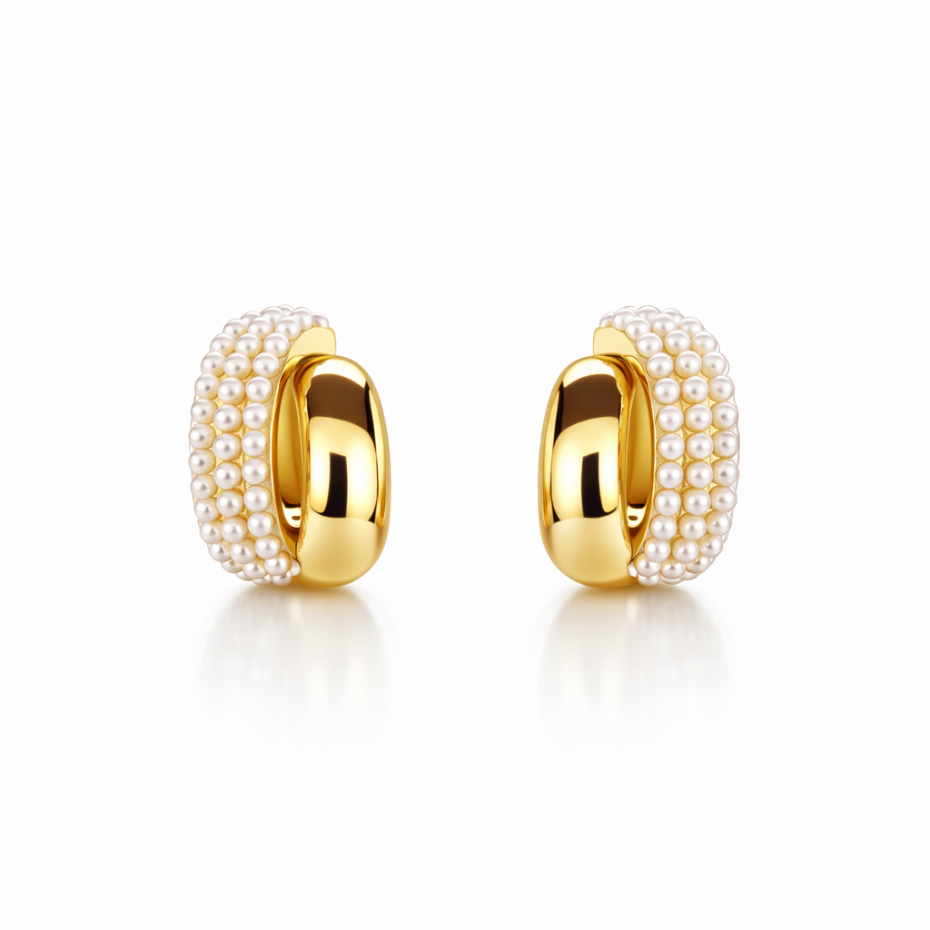 ARETES LISO Y PERLAS