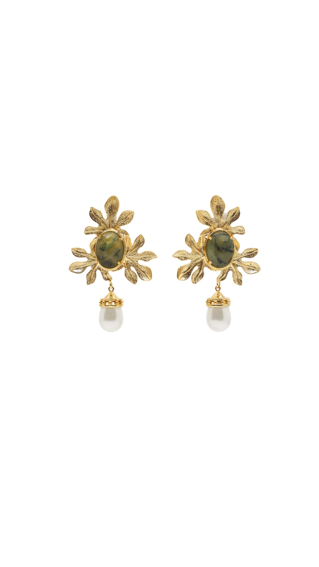 ARETES FLOR PERLA