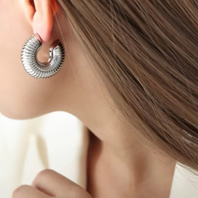 ARETES CHUNKY SILVER