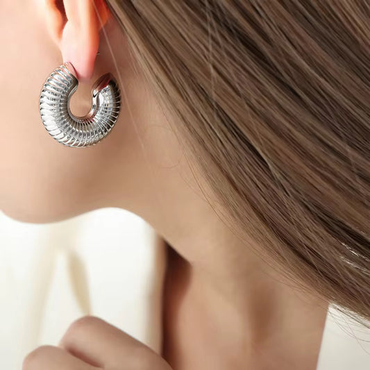 ARETES CHUNKY SILVER