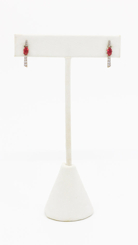 ARETES CON ZIR ROJA
