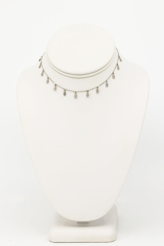 CHOKER DROP SILVER