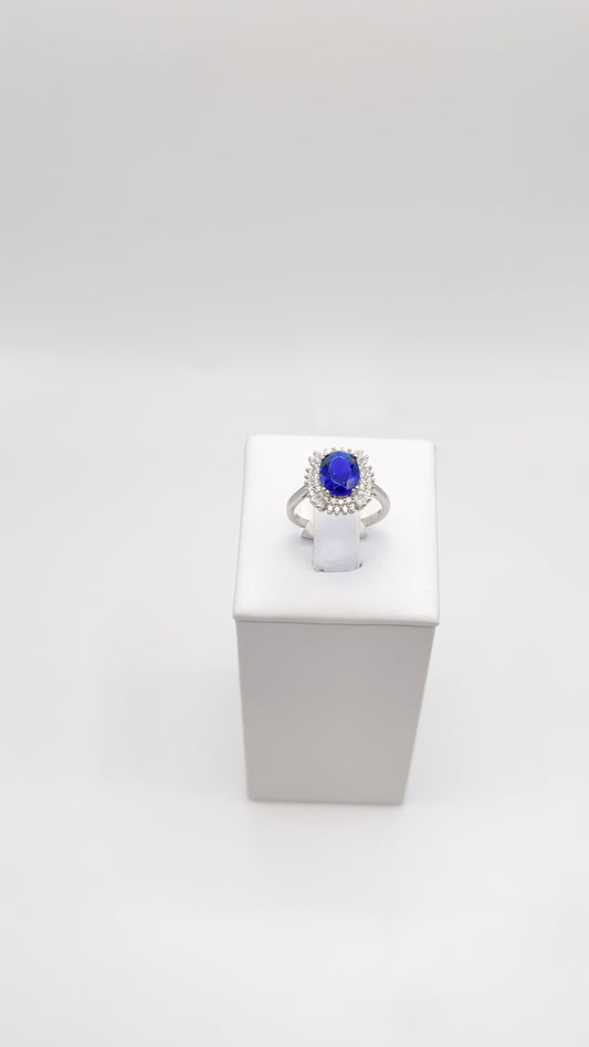 ANILLO CZ AZUL