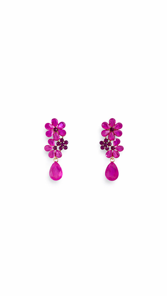 ARETES FLOR ROSA 1000