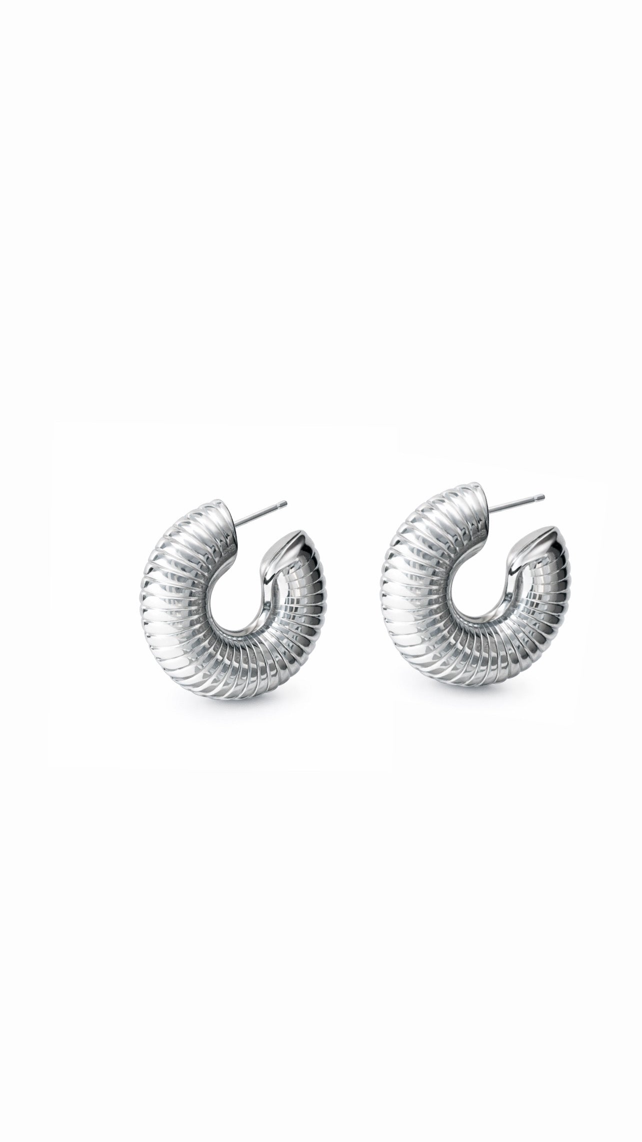 ARETES CHUNKY SILVER