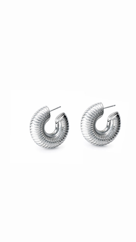 ARETES CHUNKY SILVER