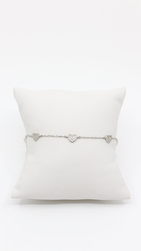 PULSERA 3 CORAZONES GOLD