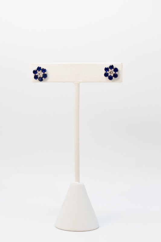 ARETES FLOWER BLUE