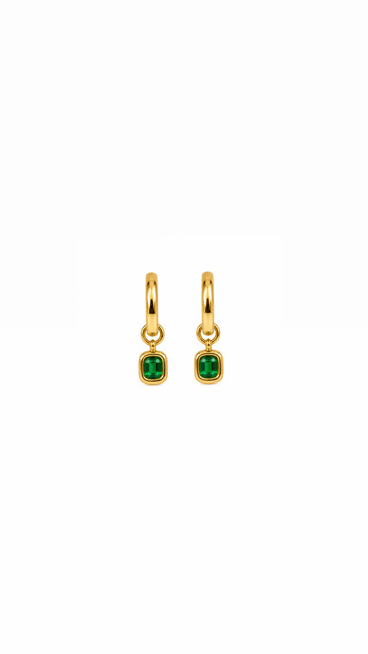 Aretes cz verde