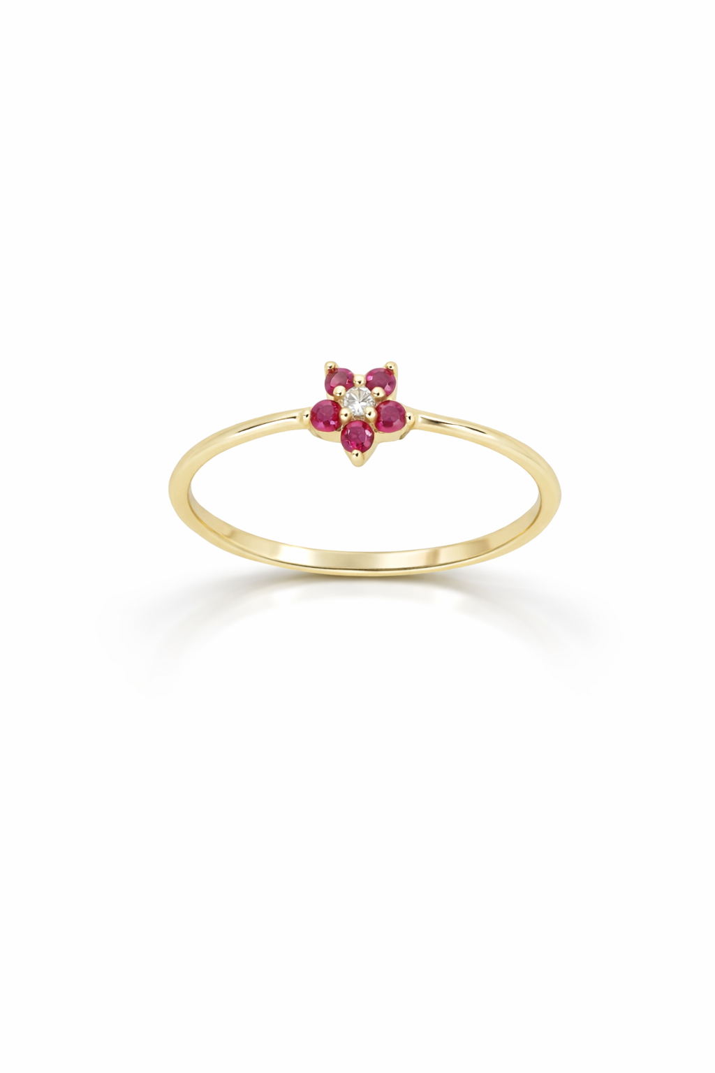 ANILLO CON FLOR ZR ROSA