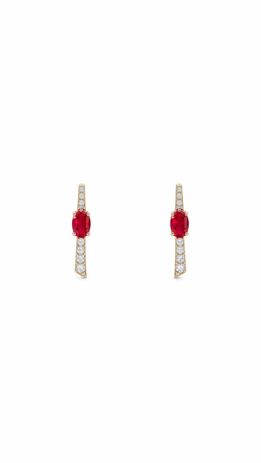 ARETES CON ZIR ROJA